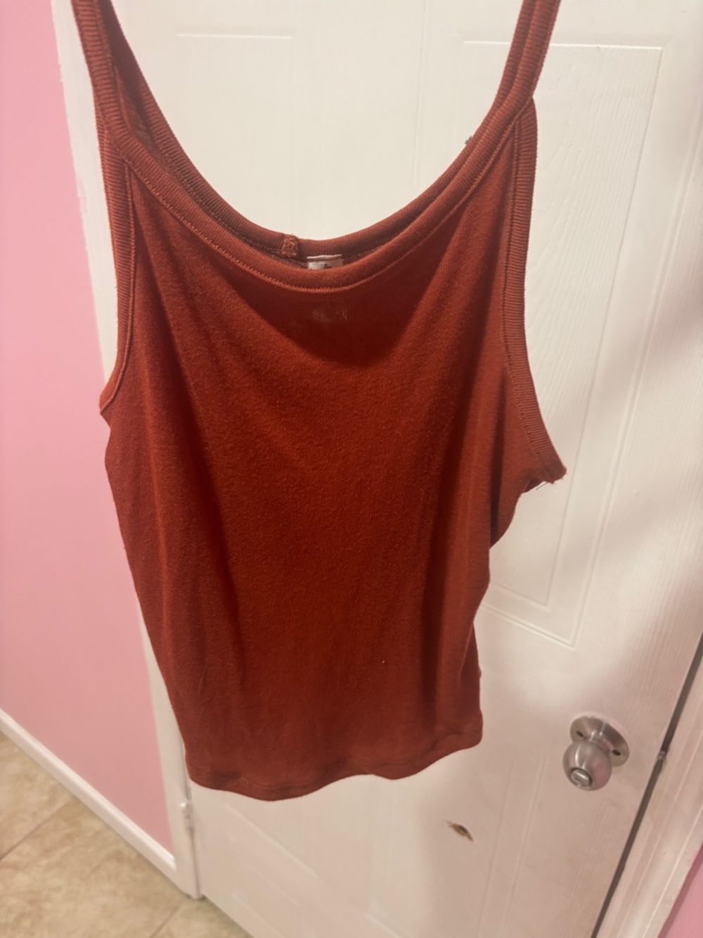 Free People Rust Scoop Neck Tank Top